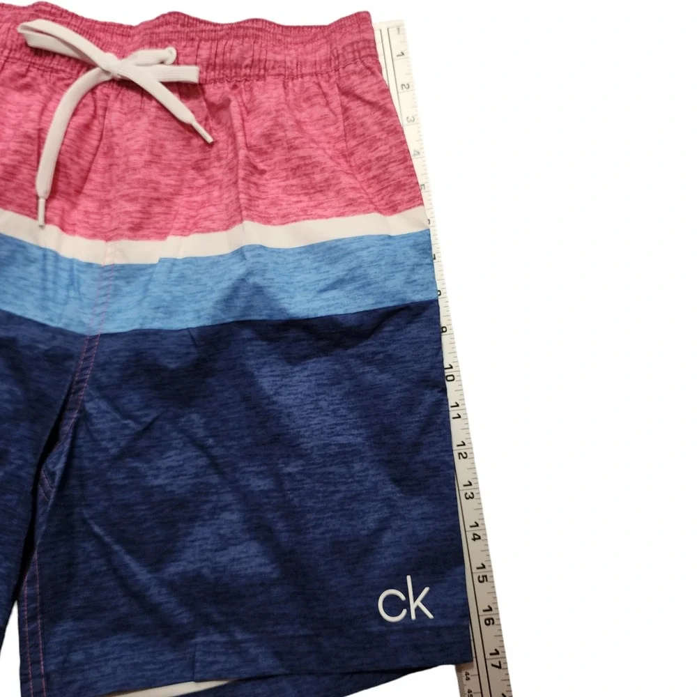 Calvin Klein Men's Swim Trunks Shorts Drawstrings Lined 4 Pockets 50 UPF+ Size S